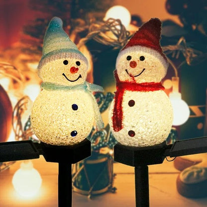 🎄🎅Vente anticipée de Noël - Lanterne solaire étanche en forme de bonhomme de neige☃️