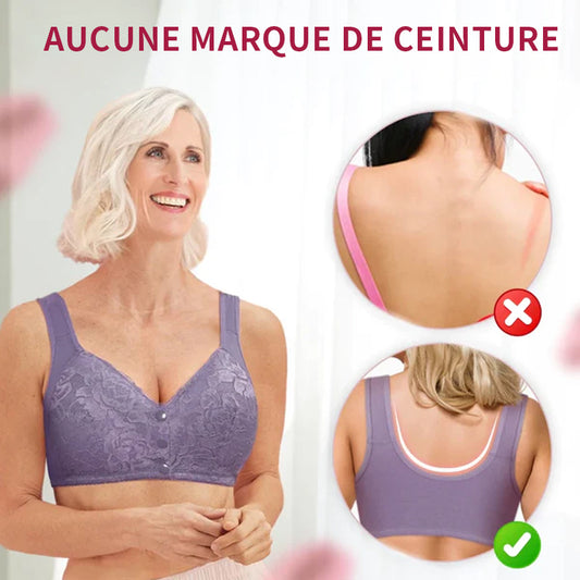 💖Achetez-en 1, obtenez-en 1 gratuit🔥  Nouveau soutien-gorge sans fil en dentelle sur le devant 2024 【Vente du dernier jour - 49 % de réduction】