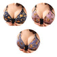 Soutien-gorge imprimé push-up avec boutons sur le devant pour femme – Confortable, élégant et offrant un bon maintien