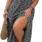 💗Spécial été - 50% de réduction💗Plus-size Short Sleeve Split Floral Print Dress