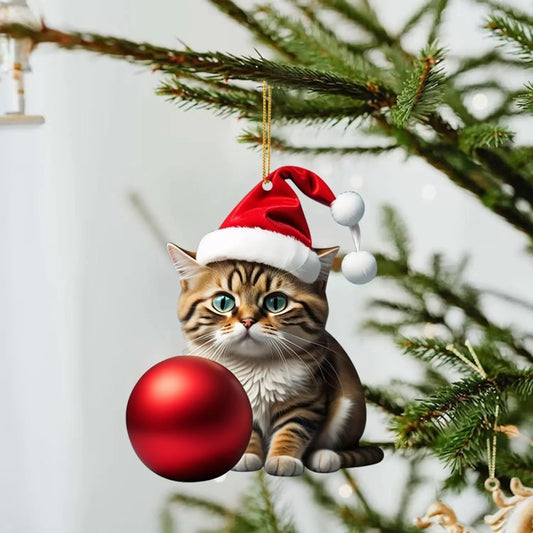 🎄10 Pièces😻 Ornements de sapin de Noël en forme de chat ✨ Ornements de chat suspendus