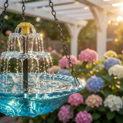 🐦 NOUVEAUTÉS 2026 - 60 % DE RÉDUCTION 🔥💐 Fontaine suspendue pour oiseaux Solar Cascade