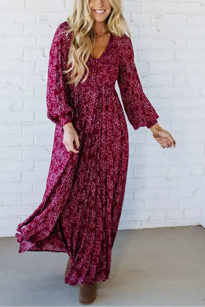 💎 60% DE RÉDUCTION ! 💎 Robe Longue à Fleurs en Rayonne – Taille Smockée, Doublure Intégrale & Poches Cachées 🌸👗