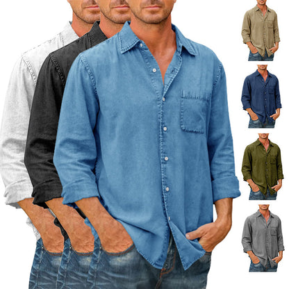 Nouveau 🔥 --- Chemise en jean pour homme 【manches longues】