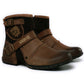 Bottes en cuir style cowboy western pour hommes