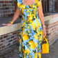 💥Summer sale-49% OFF🍋Plus Size Lemon Printing Tunic Dress