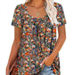 🌸Promotions d'été💗Manches courtes imprimées plissées d'été pour femmes