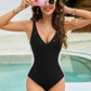 🔥2025 nouveau maillot de bain illusion, taille fine, décolleté plongeant, contrôle du ventre