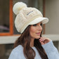 🎁Le meilleur cadeau pour elle 🎁👒 - chapeau d'hiver pour femme à bord court🥰