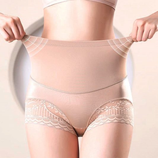 👙49% de réduction❤️Culotte en dentelle de grande taille, sexy, respirante, en pur coton, taille haute, gainante du ventre