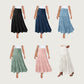Jupe Élégante Longue à Taille Haute en Ligne A pour Femmes