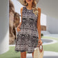 👗Mini Robe Imprimée sans Manches avec Poches pour Femmes