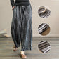 Pantalon Vintage Rayé à Jambe Large pour Femmes