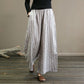 Pantalon Vintage Rayé à Jambe Large pour Femmes