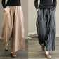 Pantalon Vintage Rayé à Jambe Large pour Femmes