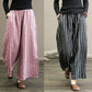 Pantalon Vintage Rayé à Jambe Large pour Femmes