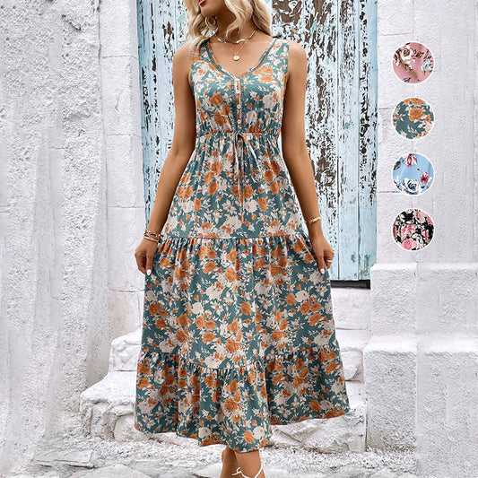 💝Meilleur cadeau👗Robe d'été florale douce pour femme