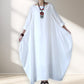 Robe Simple et Ample en Coton et Lin avec Poches pour Femme