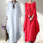 Robe Simple et Ample en Coton et Lin avec Poches pour Femme