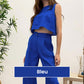 Ensemble de Mode Estivale pour Femmes : Haut sans Manches et Pantalon à Jambes Larges