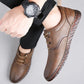 👞Chaussures en cuir décontractées de style britannique pour hommes avec semelles souples et respirantes