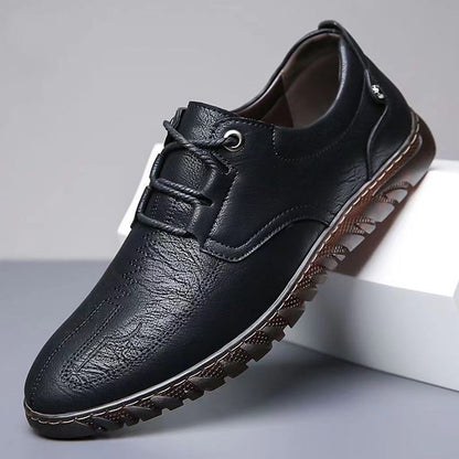 👞Chaussures en cuir décontractées de style britannique pour hommes avec semelles souples et respirantes