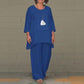 Ensemble 2 pièces ample décontracté pour femmes: ensemble manches longues + pantalon large