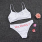 👙Ensemble de Maillots de Bain pour Femmes avec Soutien-Gorge Imprimé Lettres