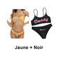 👙Ensemble de Maillots de Bain pour Femmes avec Soutien-Gorge Imprimé Lettres