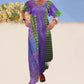 Robe élégante imprimée à col rond et manches courtes