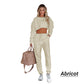 Ensemble Sweat-shirt Court à Manches Longues et Pantalon à Cordon