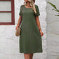 Robe Mi-Longue Décontractée pour Femmes avec 2 Poches Pratiques