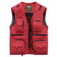 Gilet cargo respirant en maille avec fermeture éclair