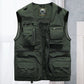 Gilet cargo respirant en maille avec fermeture éclair