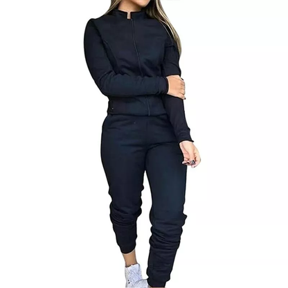 Ensemble Sportif 2 Pièces de Couleur Unie pour Femmes