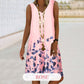 Robe Fleurie Sans Manches à Col en V pour Femme