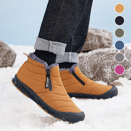 Bottes de neige d'extérieur chaudes, doublées de fausse fourrure et imperméables