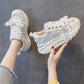 Baskets à lacets et semelle épaisse pour femmes