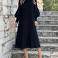 💕Robe élégante à manches bouffantes de couleur unie