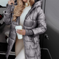 💖Doudoune d'hiver à capuche pour femme, longueur moyenne