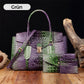 Sac bandoulière pour femme avec poignée et motif crocodile en relief - 3 pièces/lot