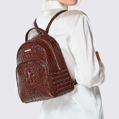 Sac à dos tendance en cuir PU avec gaufrage crocodile