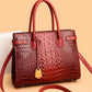 Sac à bandoulière et à bandoulière motif crocodile pour femme