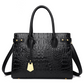 Sac à bandoulière et à bandoulière motif crocodile pour femme