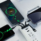 Batterie externe solaire portable 10000 mAh avec câble intégré et lumière LED