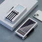 Batterie externe solaire portable 10000 mAh avec câble intégré et lumière LED