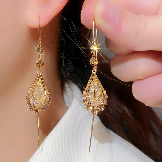 💥Offre spéciale✨Boucles d'oreilles en forme de larme pour femmes avec pierres précieuses