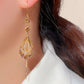💥Offre spéciale✨Boucles d'oreilles en forme de larme pour femmes avec pierres précieuses