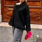 Pull surdimensionné à épaules dénudées pour femme