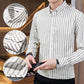 Chemise à Rayures Verticales à Manches Longues pour Hommes